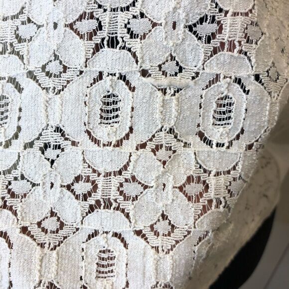 Jack cream open front lace back blazer, size medium - Picture 8 of 9